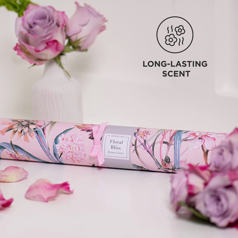 Merriton Scented Drawer Liners for Dresser Fragrant Paper Liner for Drawers Cabinet Shelf Linen Closet and Kitchen Scent Liners Non Adhesive (Floral Bliss) - Image 2